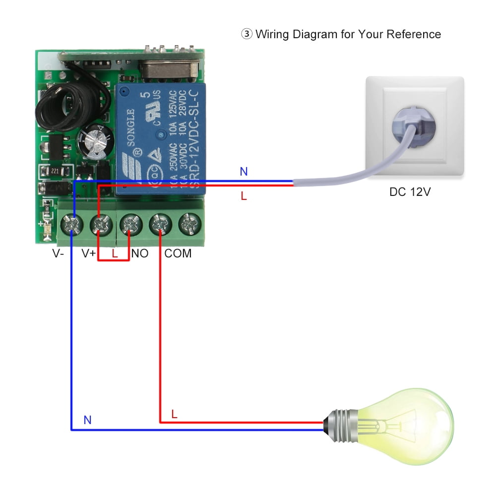 Smart Home 433mhz Dc 1ch Nbsp Wireless Remote Switch Relay Receiver Transmitter Universal Remote Control Switch Module And Rf Transmitter Remote Controls 1527 Walmart Canada