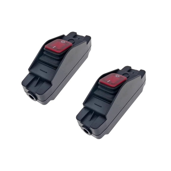 2Pcs Waterproof Button Inline Cord Switches With Indicators Light On/Off