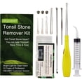 thumbnail image 1 of Airgoesin Lighted Tonsil Stone Remover Tool, Yellow, 3 Tips, Tonsillolith Pick Case + 1 Irrigation Syringe Cleaning, 1 of 7