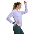 thumbnail image 3 of Amzcrzy 2026 Sun Protection Clothing Women Lightweight Upf 50+ Breathable Sun Shirts with Hoodie Long Sleeve UV Shirt with Thumb Holes for Hiking, Running, And Outdoor Sports Purple L, 3 of 6