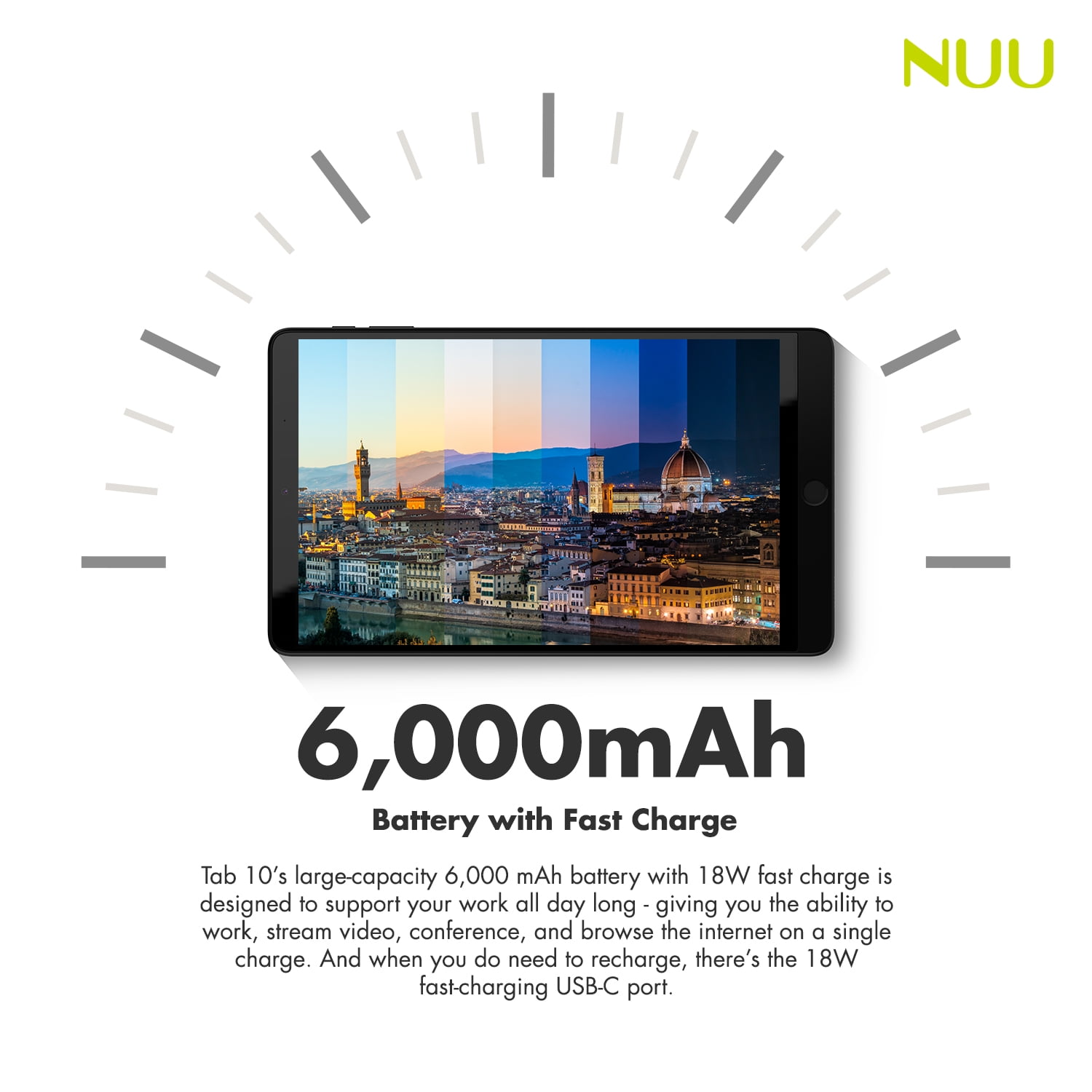 NUU Tab 10 4G LTE Unlocked Android Tablet | 10.1” WUXGA Display | 6000mAh  Battery | 32GB + 3GB RAM | Support external storage up to 1TB | NFC |