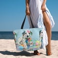 thumbnail image 5 of Defioc A Funny Little Dalmatian Puppy Pattern Beach Bag for Women - Large Beach Tote Bag Waterproof Sandproof Swim Pool Bag Everyday Bag Handbags with Zipper, 5 of 6