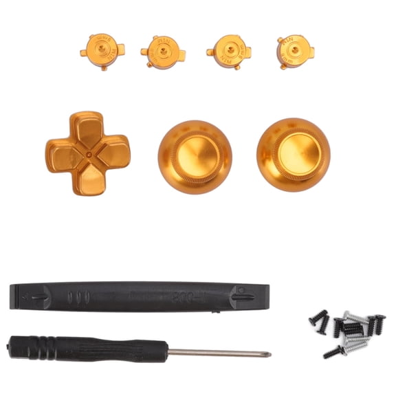 Falleo Clearance Buttons Replacement Kit Aluminum Alloy Dpad Buttons for PS5 Controller Accessories Gold
