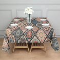 thumbnail image 3 of Multicolor Ethnic Mandala Pattern Square Tablecloth,Waterproof Square Table Cover,Wipeable Spillproof Washable Table Cover for Home Kitchen Party Decor 42"X42"(107x107cm), 3 of 6