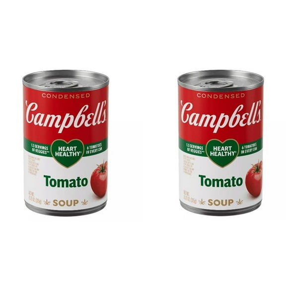 Campbell's Condensed Heart Healthy Tomato Soup, 10.75 oz pack of 2
