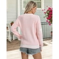 thumbnail image 5 of Sweaters for Women 2024 Trendy Elbow Star Printed Crewneck Sweater Casual Lightweight Knitted Pullover Sweater Shermie, 5 of 6
