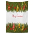 thumbnail image 3 of Ambesonne Christmas Tablecloth Rectangular Table Cover, Tree Candle Greeting, 52"x70", Multicolor, 3 of 4