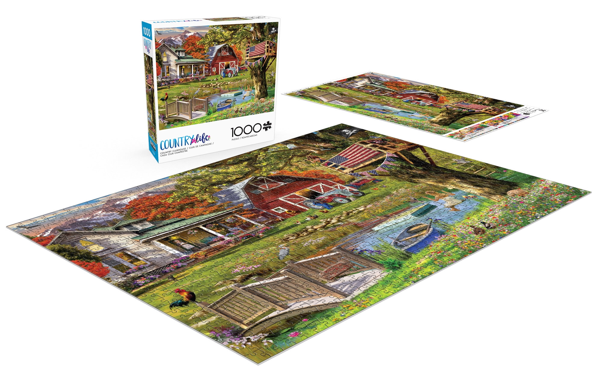 Buffalo Games 1000-Piece Country Clubhouse Interlocking Jigsaw Puzzle for Adults Ages 14+