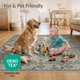 thumbnail image 4 of ODIKA 6'x9' Ultra-Soft Area Rug, Vintage Distressed Border Faded Interlocking Motifs Abstract Flowing Dynamic None Washable, Bare feet friendly, Silk-Touch for Guest Room, Bedroom, 4 of 7
