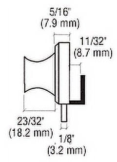 CRL LK42KA Chrome Lock for 1/4" Cabinet Glass Door - Keyed Alike