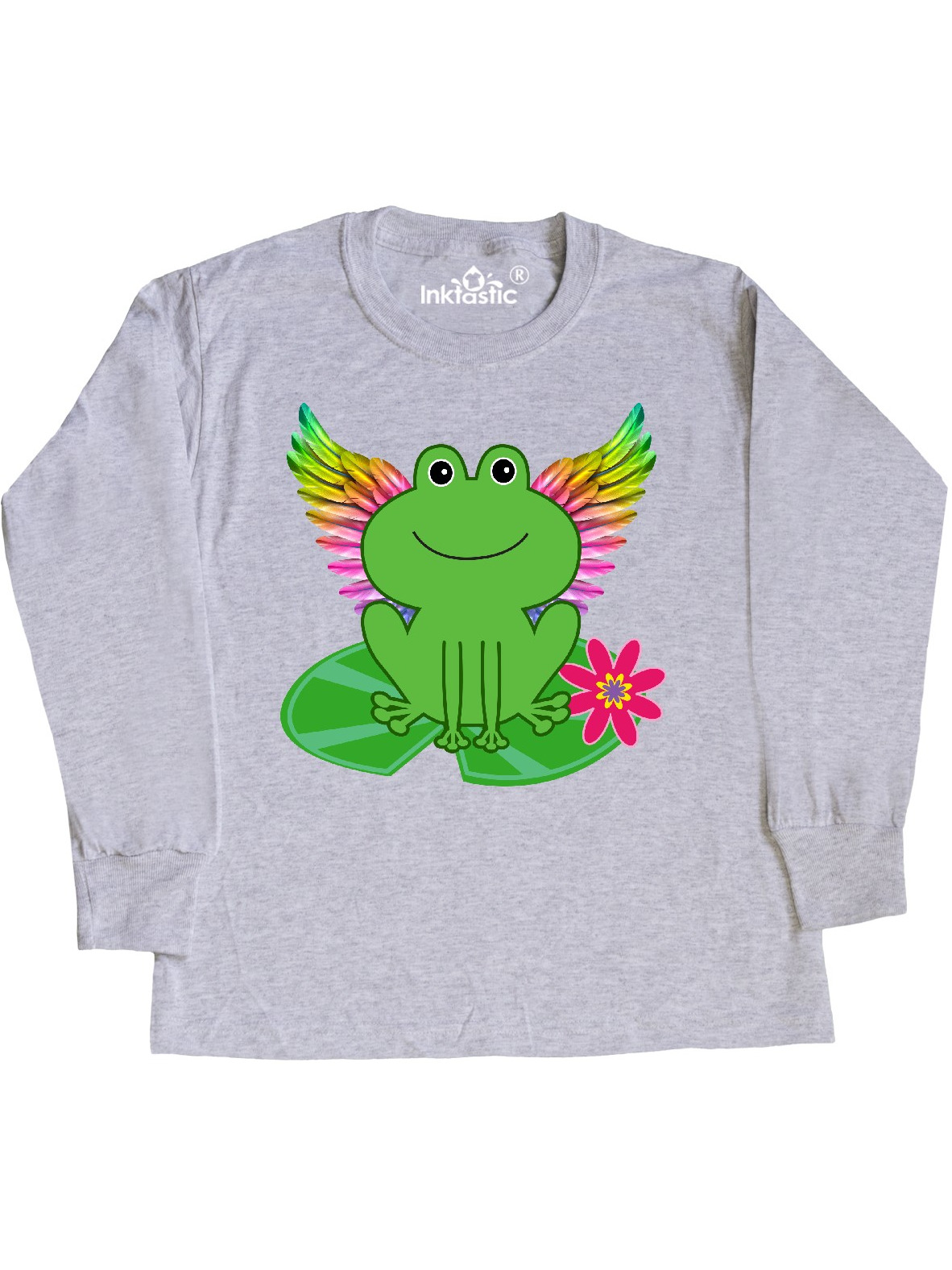 Frog Lily Pad Wings Youth Long Sleeve T-Shirt - Walmart.com - Walmart.com