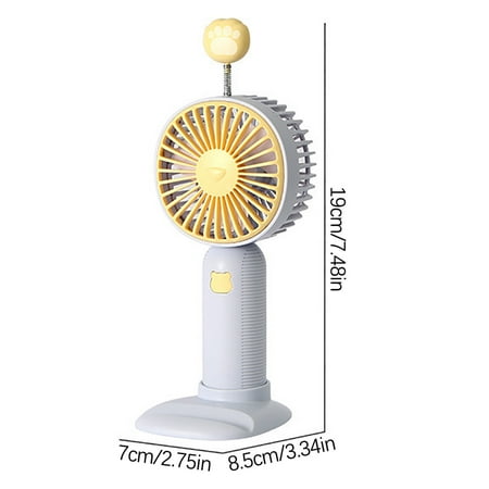 

Li HB Store Dual Purpose Charging Fan Mobile Phone Holder Portable Handheld Fan With Base Office Desktop Minimalist Small Fan Small home appliances clearance Purple