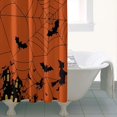 thumbnail image 4 of Halloween Spider Web and Bats Shower Curtain 36"x72" ,Bathroom Decorative Shower Curtains Set with 12 Hooks,Modern Waterproof Washable Shower Curtain, 4 of 6