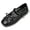 Black, variant on CHICVOMEY Women’s Mesh Mary Jane Ballet Flats Bow Knot Square Toe Soft Sole Shoes Breathable Slip On Flats with Adjustable Buckle Strap for Casual Office Summer Daily Wear