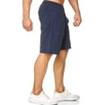 thumbnail image 3 of Gvmfive Men's Casual Linen Drawstring Elastic Waist Shorts with Pocket, 3 of 4