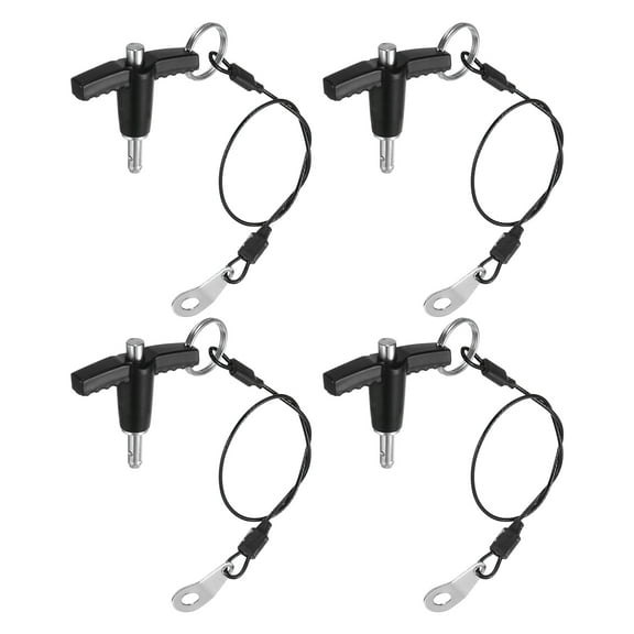 Uxcell 4Pack T Handle Lock Pins, 5mm x 10mm Usage Length Stainless Steel Push-Button Quick Release Pin