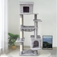 thumbnail image 2 of 63 Inches Multi-Level Large Cat Tree gray, 2 of 7