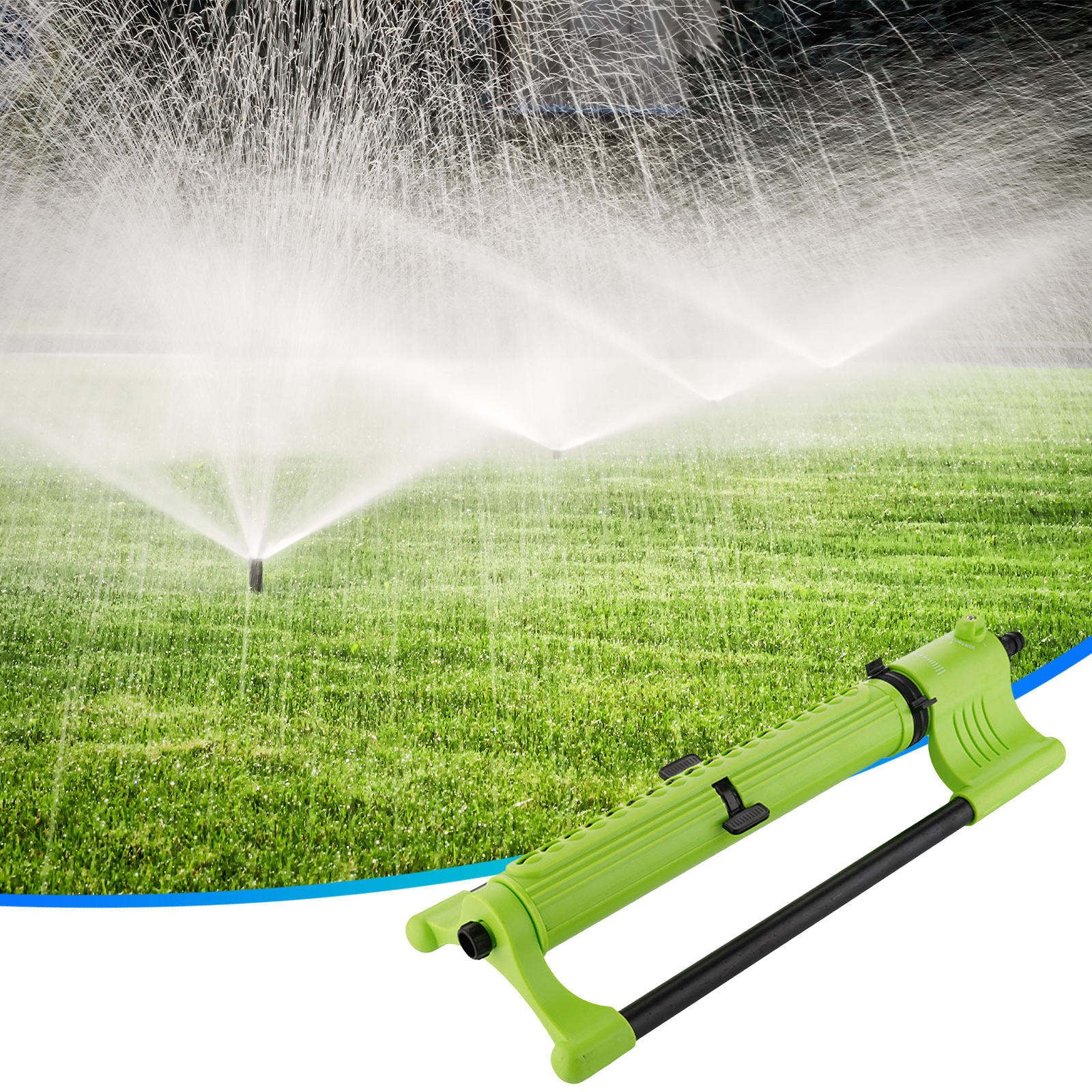 Efficient Automatic Oscillating Sprinkler, Adjustable Water Spray Pattern for Vegetable Garden, Durable Irrigation System for Flower Beds and Agricultural Use