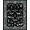 Black Gray Ivory, Pattern 11, variant on Design&I 8'x10' Washable Area Rug Gothic Insect With Ornate Victorian Scrollwork Border Accents for Dining Room, Large Office, Lounge, Snag-Free
