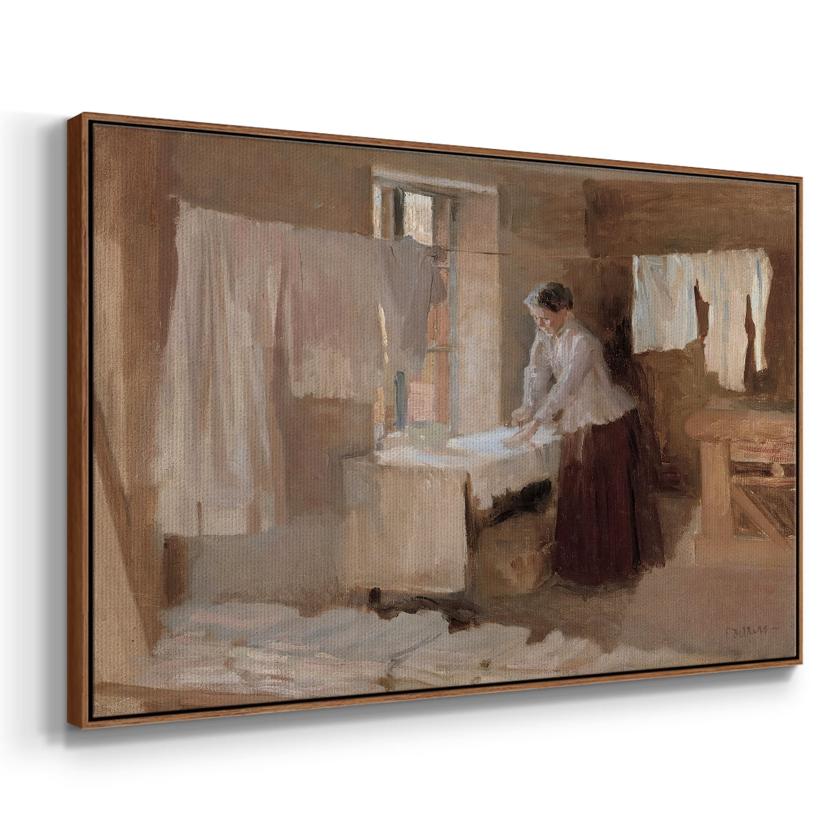 Vintage Landscape-CCCLX By Wexford Home Framed in Walnut Wood Gallery Wrapped Canvas 27 in. x 41 in.