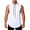 White, variant on Mens Workout Hooded Tank Tops Sleeveless Gym Cut off Muscle Hoodies Casual Loose Fitted Training Tee Shirt