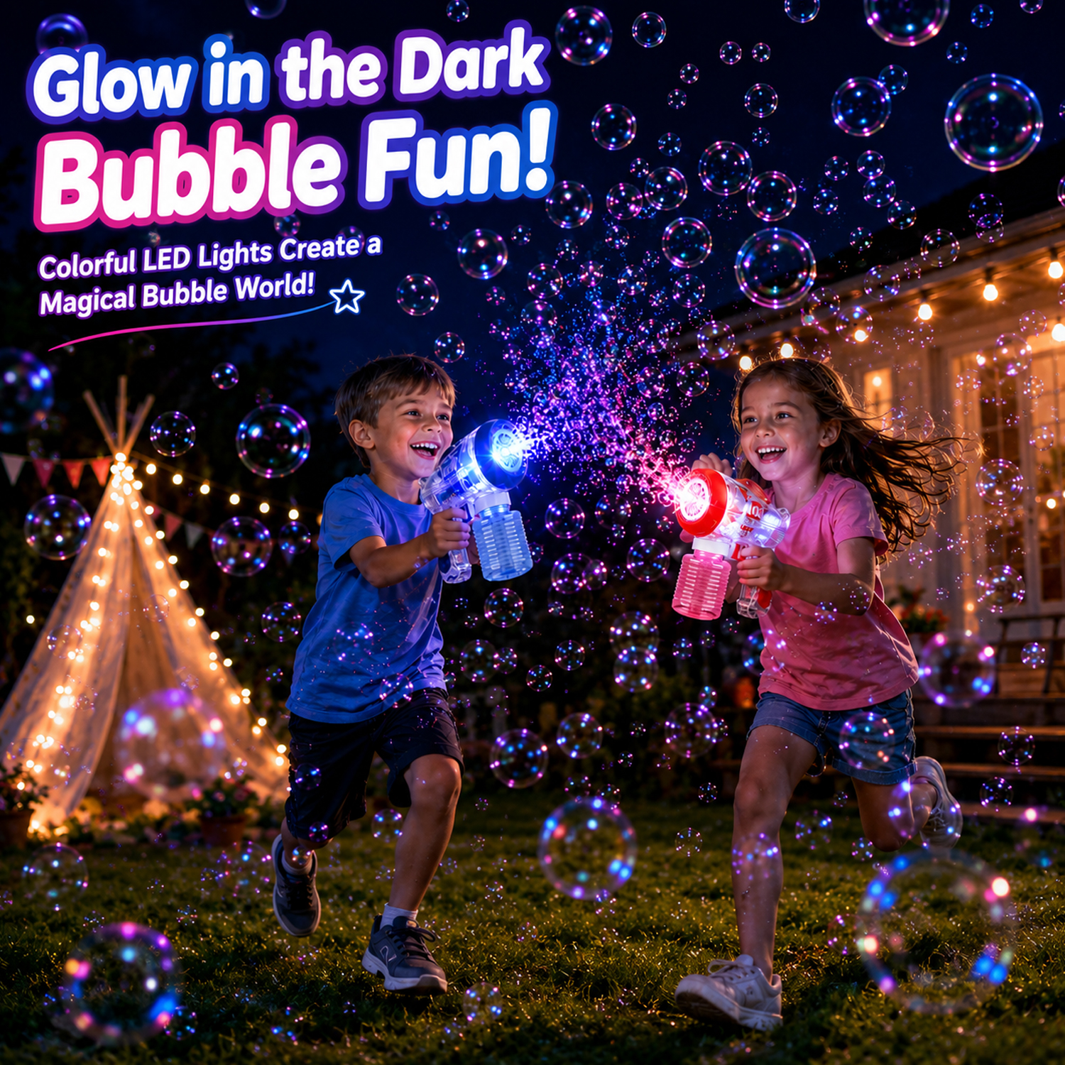 JoyStone 2-Pack Bubble Machine with LED Lights photo 3