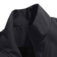 thumbnail image 4 of LODIENY Men Stand Collar Baggy Jacket with Pockets Zip Up Lightweight Long Sleeve Coat Casual Windbreaker Stylish Fall Golf Work Jackets Black L, 4 of 8