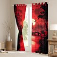thumbnail image 3 of Homewish Japanese Style Blackout Curtains Set of 2 (52x84 Each) for Kids Children Teens,Black Red Window Curtains,Traditional Artwork Curtains and Drapes,Ultra Soft Home Decor, 3 of 6