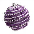 thumbnail image 1 of PYPESEEWY - Adornos navideños de bolas de purpurina con diamantes de imitación para decoración del hogar, estilo retro, 8 cm, 1 of 3