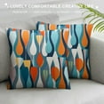 thumbnail image 3 of ARISTURING  Mid-Century Drop Shapes in Tones Modern Retro Style Square Zippered Cushion Throw Case Pillow Case Cover, 3 of 5
