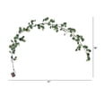 thumbnail image 2 of Nearly Natural 6.5ft. Lighted Artificial Eucalyptus Garland with 100 Warm White LED Lights, 2 of 4