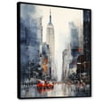 thumbnail image 2 of Designart "Skyscrapers in Grey City Heights of New York City" Architecture Framed Wall Art - Industrial Grey Skyscrapers Living Room Framed Canvas Art, 2 of 6
