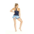 thumbnail image 5 of Women's Athletic Sportswear Solid Tank Top and Patterned Tennis Shorts Set in Firebird Blue White Medium, 5 of 5