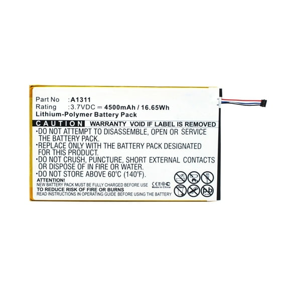 Batteries N Accessories BNA-WB-P5107 Tablets Battery - Li-Pol, 3.7V, 4500 mAh, Ultra High Capacity Battery - Replacement for Acer A1311 Battery