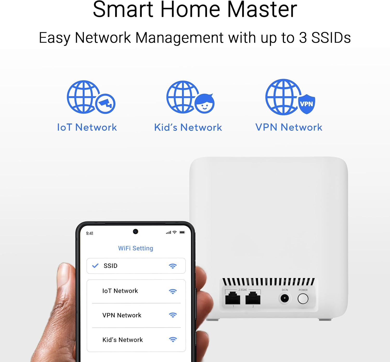 Restored ASUS - ZenWiFi BE5000-BD5 Dual-Band Mesh Wi-Fi 7 System (3-Pack) - White (Refurbished)
