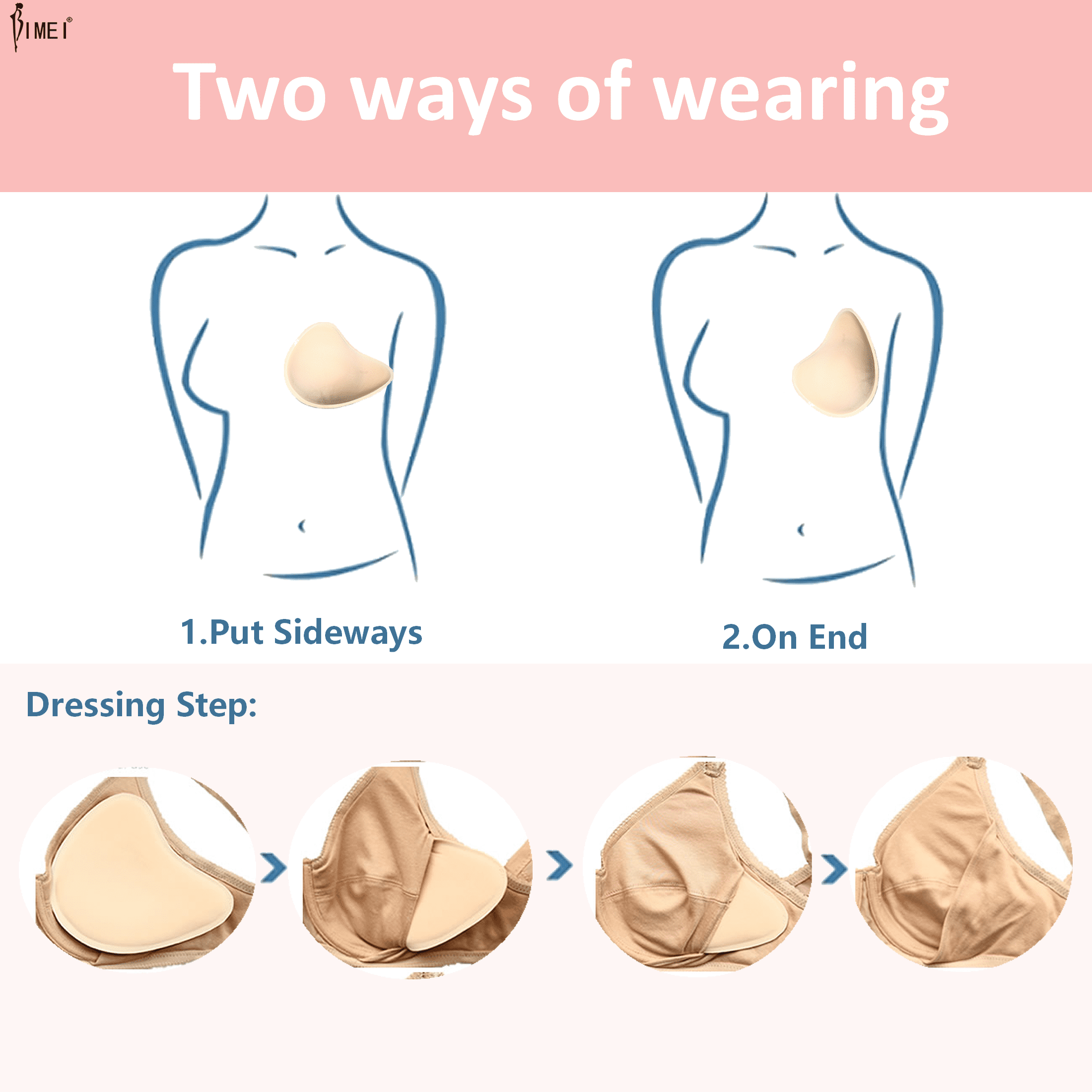 BIMEI A Pair Lightweight Breast Forms Sponge Boobs for Women Mastectomy  Breast Cancer (M, Triangle) at  Women's Clothing store