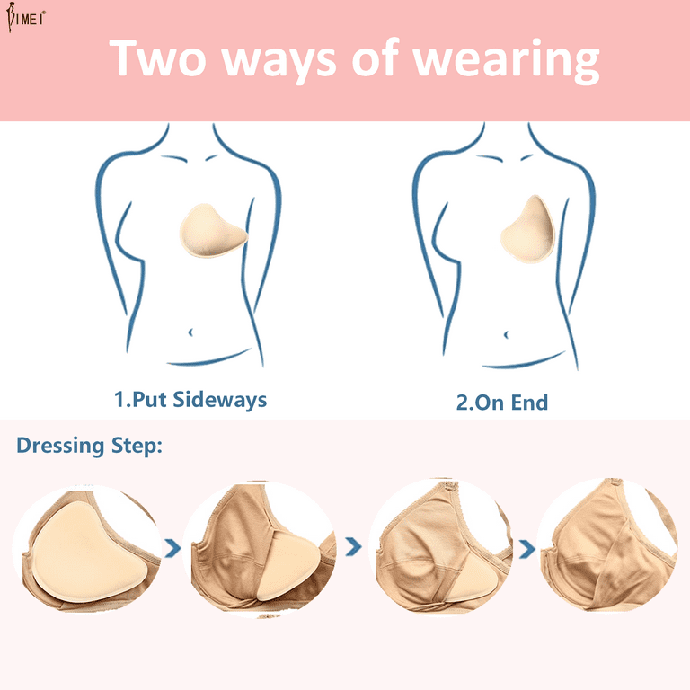 BIMEI Cotton Breast Forms Breast Prosthesis Mastectomy Bra Insert