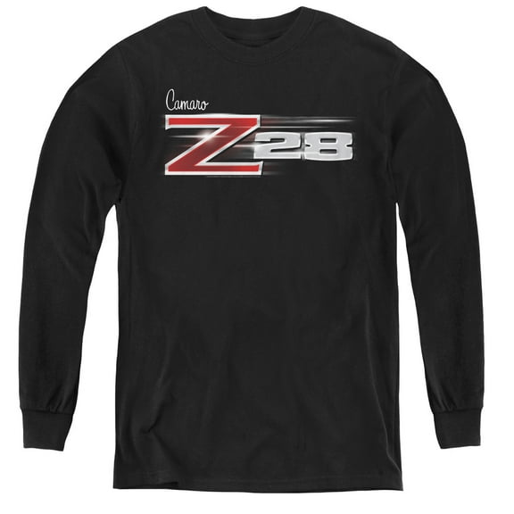 Chevrolet Z28 Logo Youth Long Sleeve T-Shirt Black