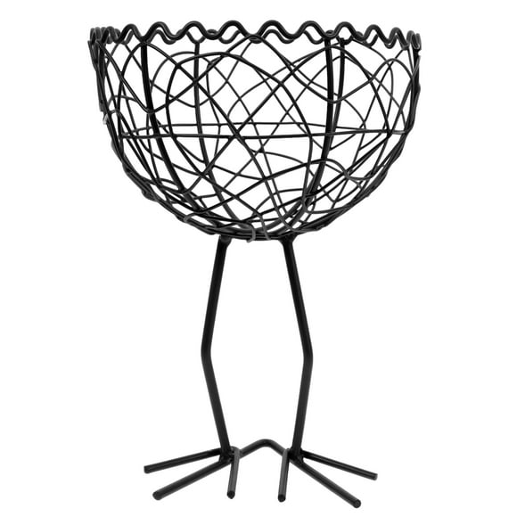KAKOWELY Iron Storage Basket Iron Mesh Storage Basket Counter Standing Basket Decorative Cast Iron Storage Basket For Egg Fruit8.27"X5.91"X5.91"