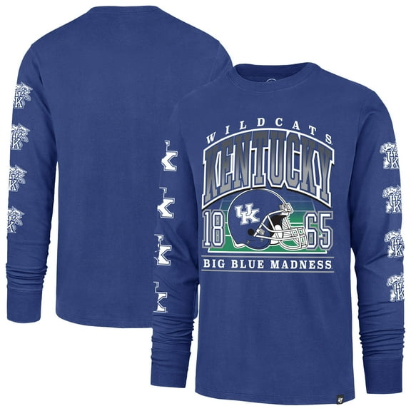 Men's '47 Royal Kentucky Wildcats Go Big Long Sleeve T-Shirt