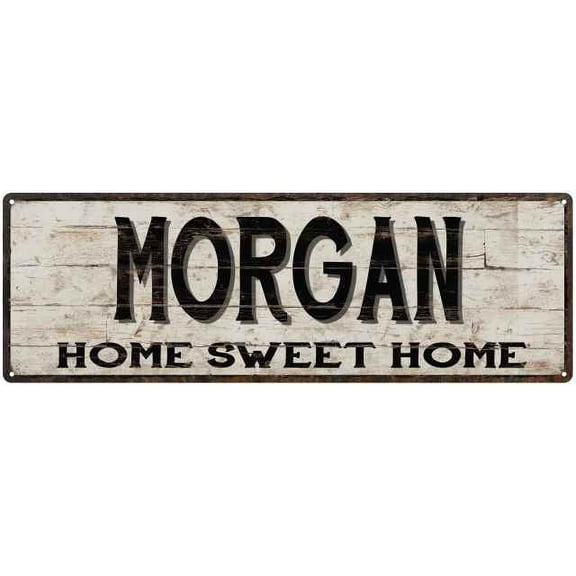 MORGAN Rustic Home Sweet Home Sign Gift 6x18 Metal Decor 206180084062