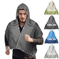 thumbnail image 2 of Cooling Hoodie Towel - Instant Evaporative Chilly Head Wrap for Hard Hat - Sun Protection Hooded Cooling Towels for Hard Hat Outdoor Work Construction Sports Hiking - Light Gray, 2 of 10