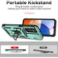 thumbnail image 2 of for Samsung Galay A15 5G Case,with Camera Lens Cover HD Screen Protector,[ Grade] Ring Car Mount Kickstand Hybrid Hard PC Soft TPU Shockproof Protective Case for Galaxy A15 5G, Green, 2 of 14