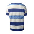 thumbnail image 1 of T-Shirt à Manches Courtes à Rayures Léopard avec Fermeture Éclair pour Femmes, 1 of 5
