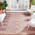 thumbnail image 2 of SAFAVIEH Courtyard Fowler Geometric Indoor/Outdoor Area Rug, Rust/Grey, 8' x 11', 2 of 10