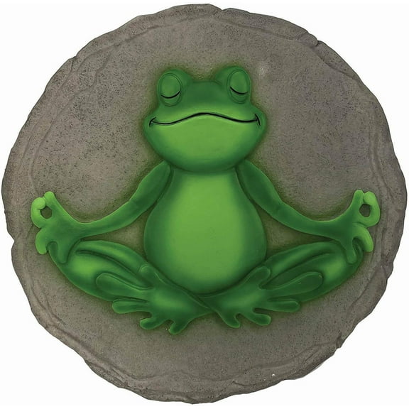 Garden Décor - Yoga Frog Stepping Stone - Decorative Stone for Garden