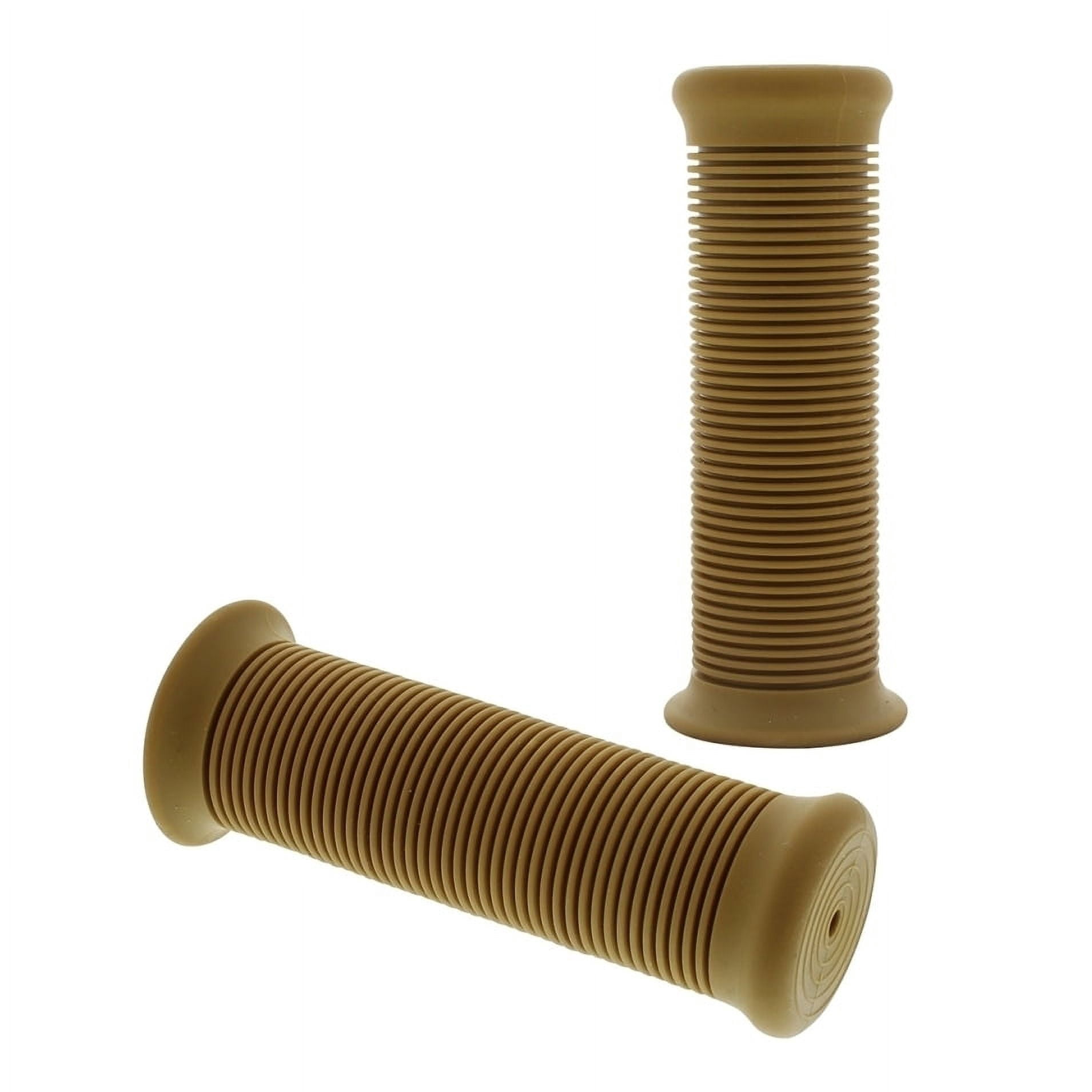 United Pacific Natural Color Motorcycle Rubber Grip Set - 1-inches or 1.125-inches (25/28MM) (Pair), Model 52003
