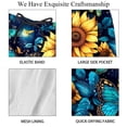 thumbnail image 4 of luoweisi Men's Beach Shorts Quick Dry Swim Trunks with Mesh Lining Sunflower Butterfly M, 4 of 5