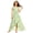 K132 Green, variant on Infant Kids Girls Maxi Dress With Ruffles Summer Puff Sleeve Floral Printed Square Neck Comfortnable Dresses Green Size 9-10 Years