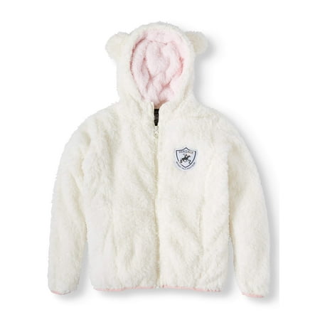 Beverly Hills Polo Club Fluffy Fleece Hoodie With 3D Ears (Little Girls & Big